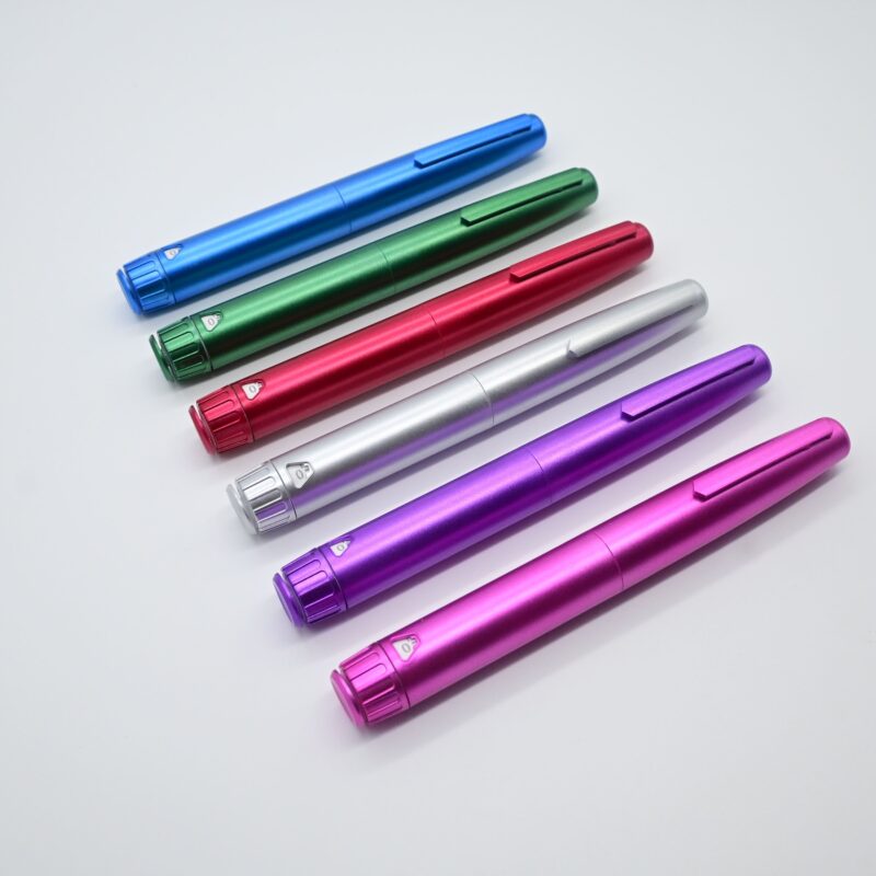 Multicolor plastic reusable injection pen 60u for peptides